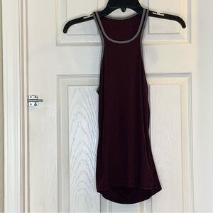 Lululemon Front & Centre Tank in Bordeaux Drama Size 2
